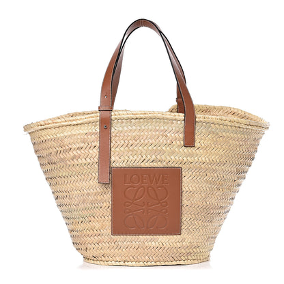 Loewe Raffia Large Basket Tote Bag Natural Tan 1 of 10