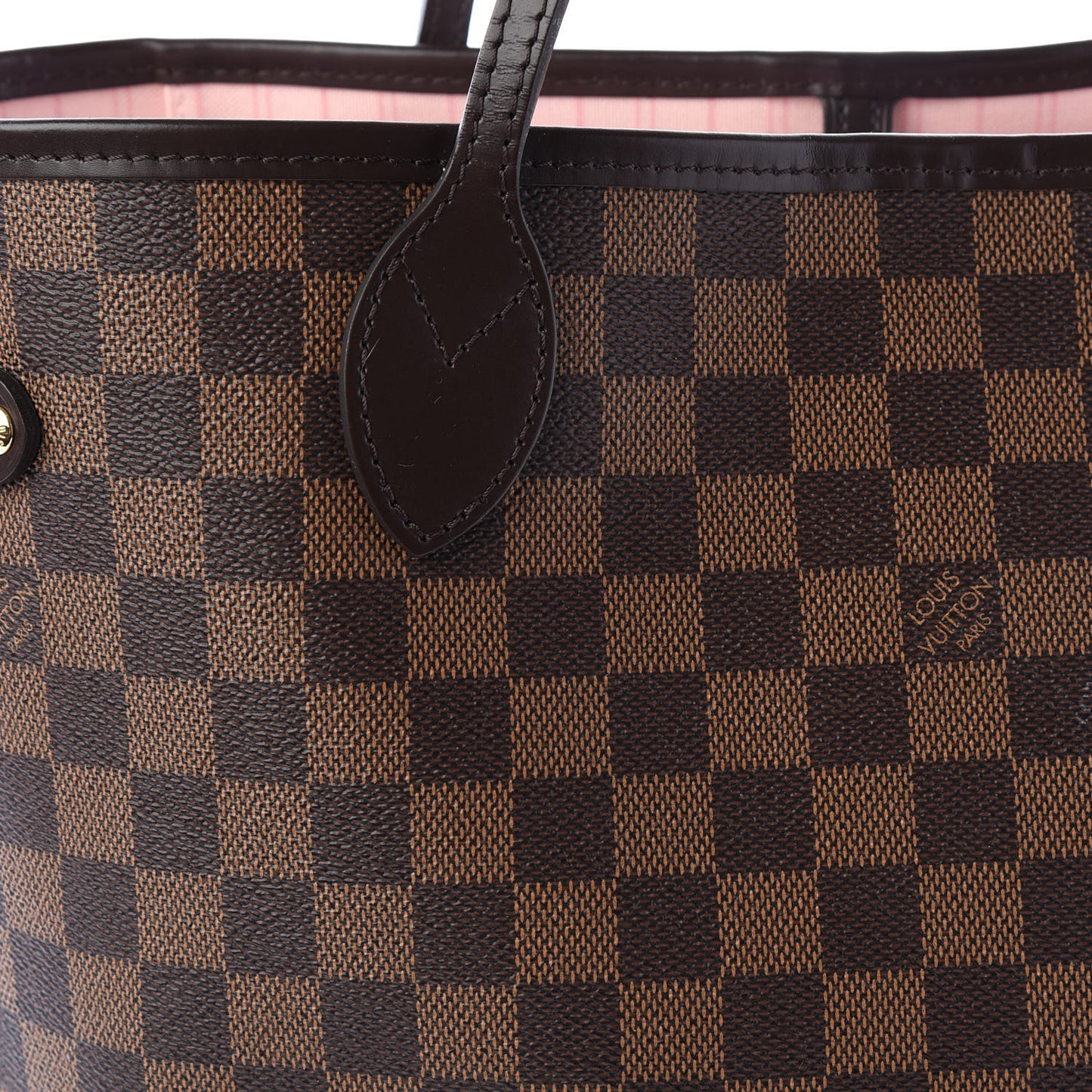 Damier Ebene Neo Neverfull MM Rose Ballerine