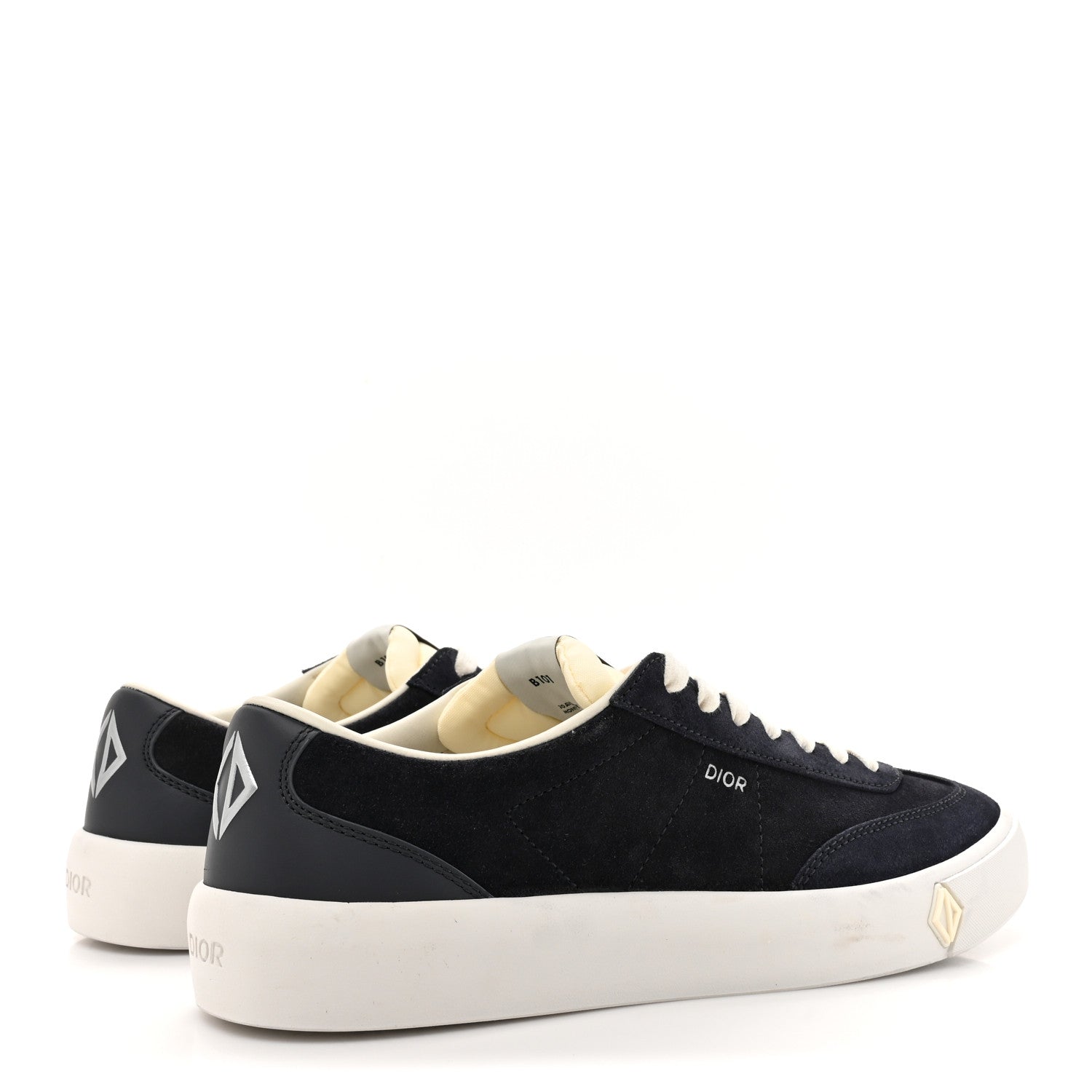 Christian Dior Suede Mens B101 Low Top Sneakers 44 Navy 6 of 10