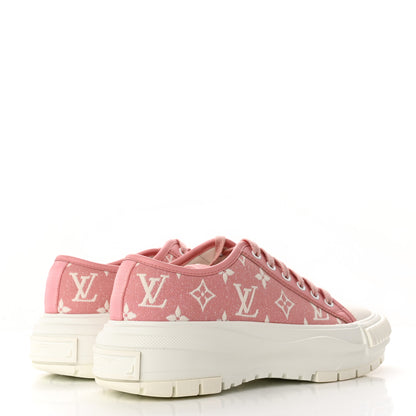 Louis Vuitton Denim Monogram Squad Sneakers 38.5 Pink 4 of 15