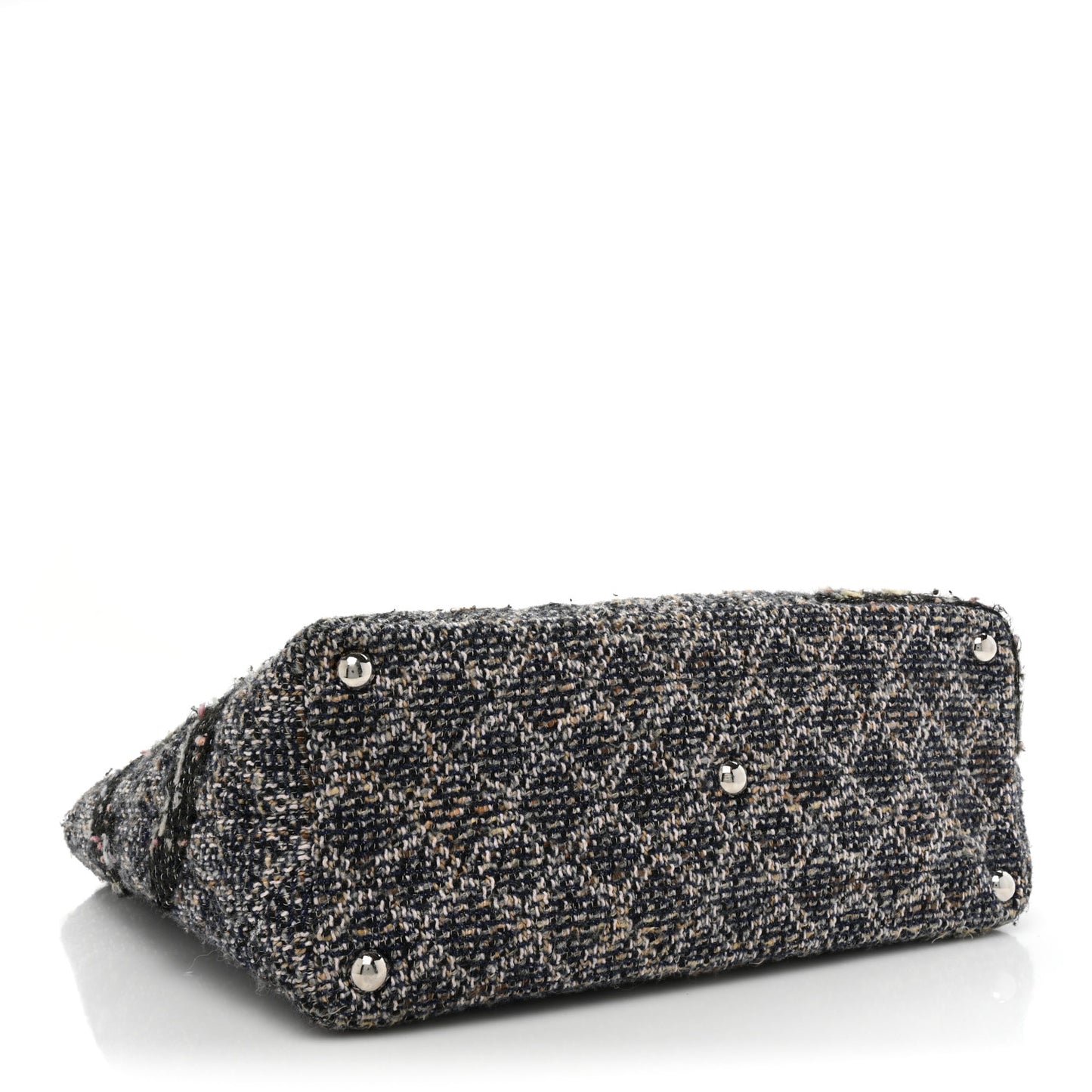 Tweed Quilted Cambon Tote Black