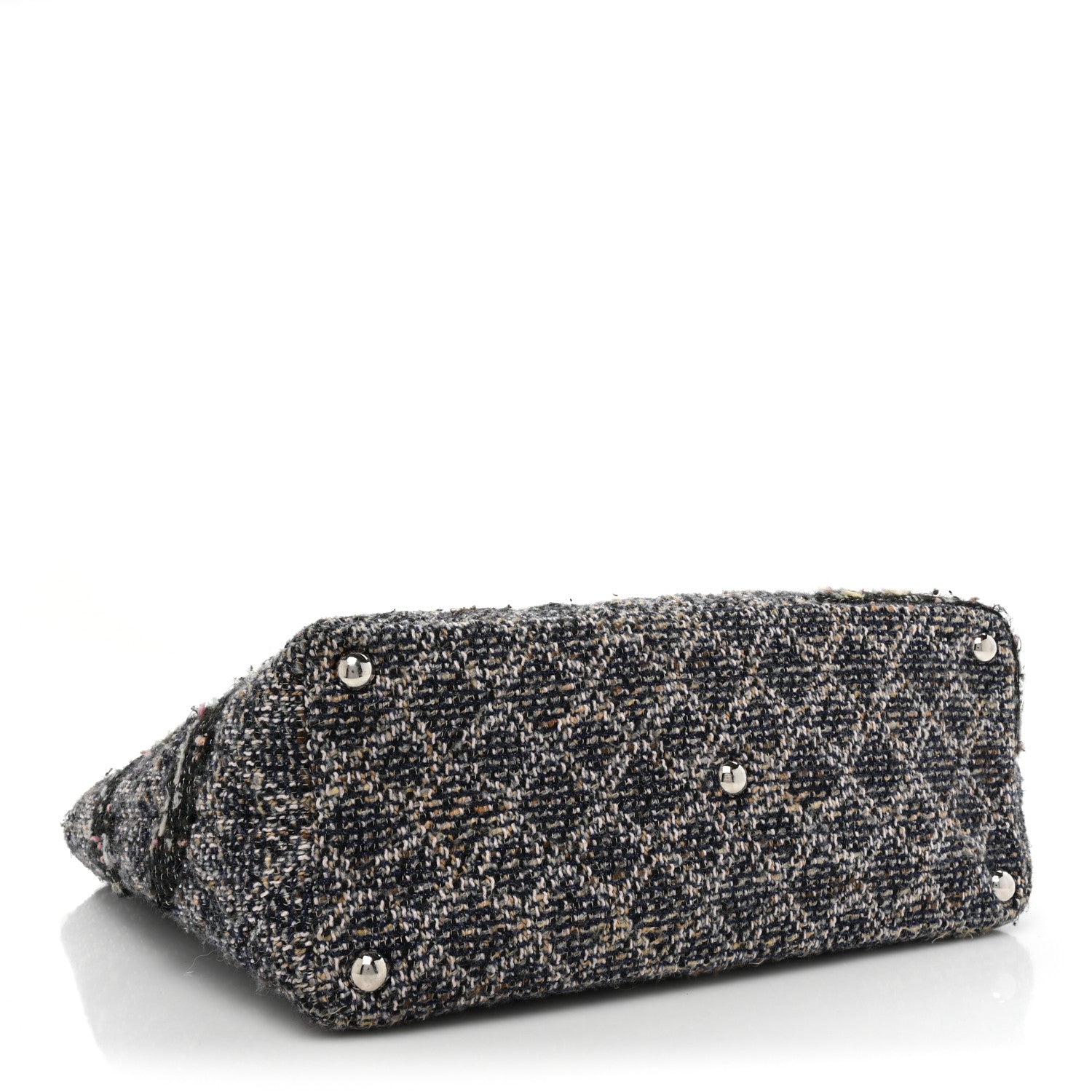 Chanel Tweed Quilted Cambon Tote Black 4 of 16