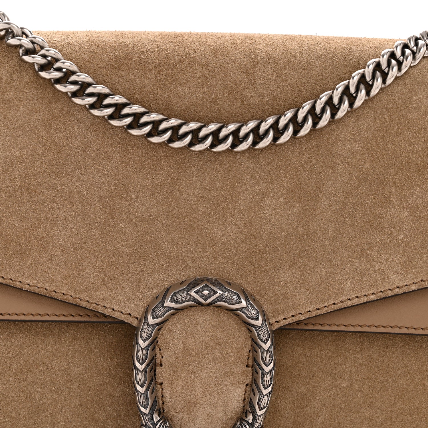 Gucci Suede Medium Dionysus Shoulder Bag Taupe 8 of 11