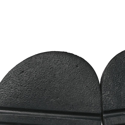 Chanel Lambskin Logo Platform Sandals 40 Black White 9 of 9