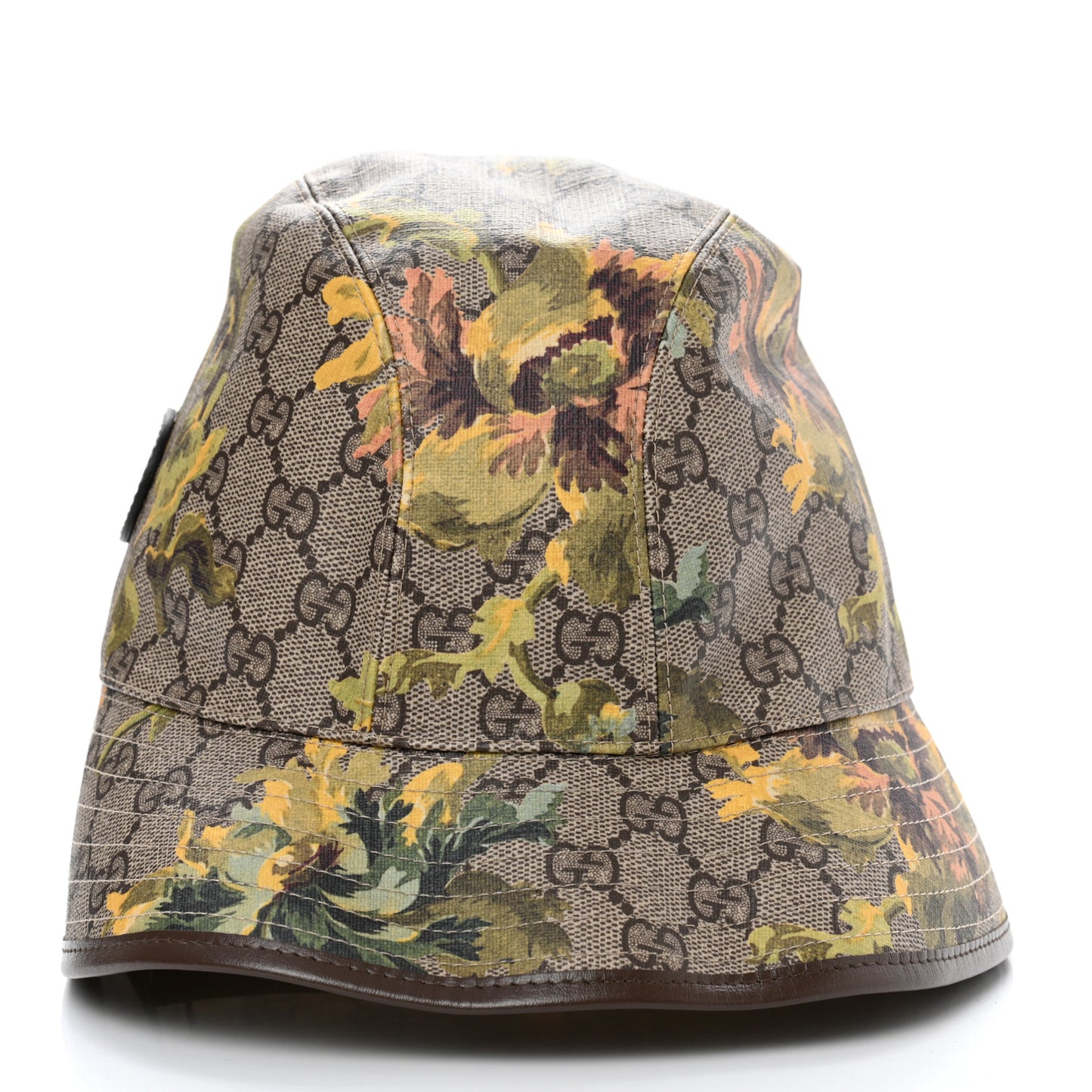 GG Supreme Monogram Azalea Calfskin Dusty Carnation Retro Interlocking G Bucket Hat Beige Ebony Multicolor