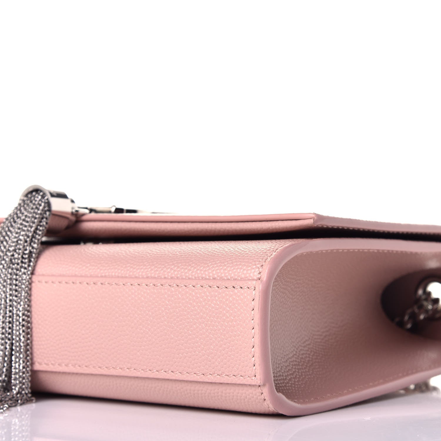 Saint Laurent Grain De Poudre Small Classic Monogram Kate Tassel Satchel Pale Blush 8 of 8