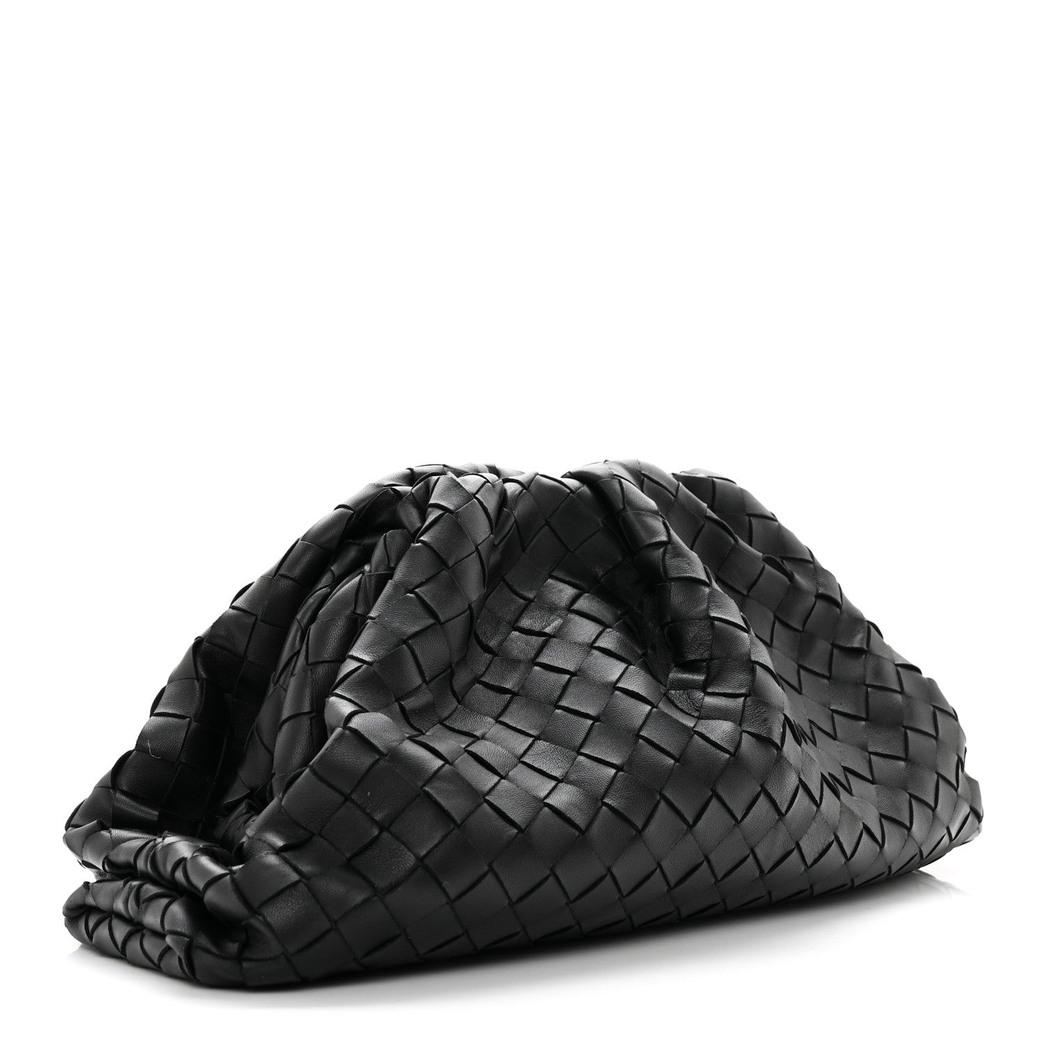 Bottega Veneta Nappa Maxi Intreccio The Pouch Oversized Clutch Black 3 of 12