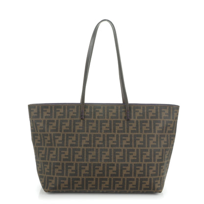 Fendi Zucca Spalmati Large Roll Tote Tobacco Viola 1 of 7