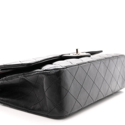 Chanel Lambskin Quilted Medium Double Flap Black 9 of 20