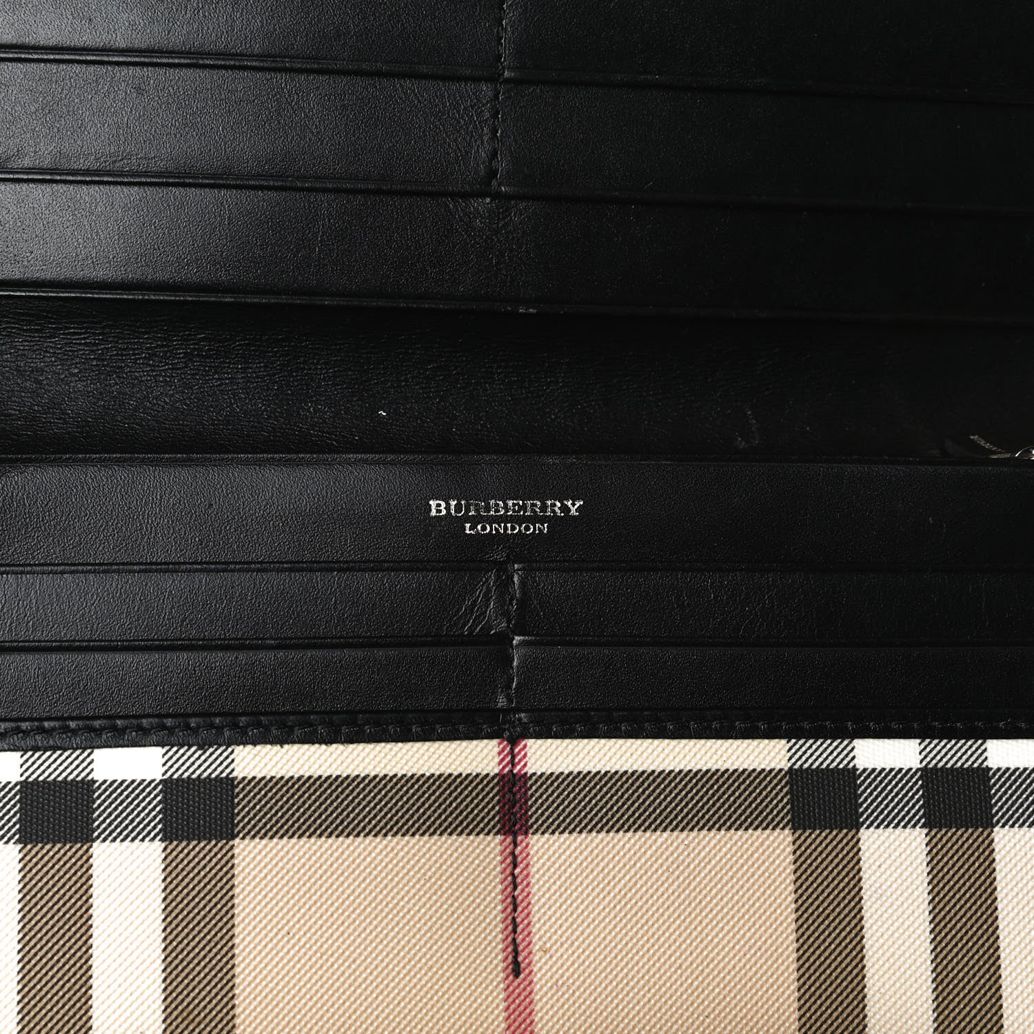 Burberry House Check Continental Wallet Black 6 of 12