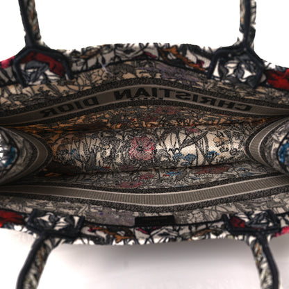 Christian Dior Canvas Embroidered Medium Mille Fleurs Book Tote Multicolor 5 of 11