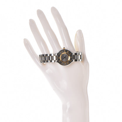 Cartier Stainless Steel 18K Yellow Gold 28mm Must De 21 Quartz Watch 2 of 7