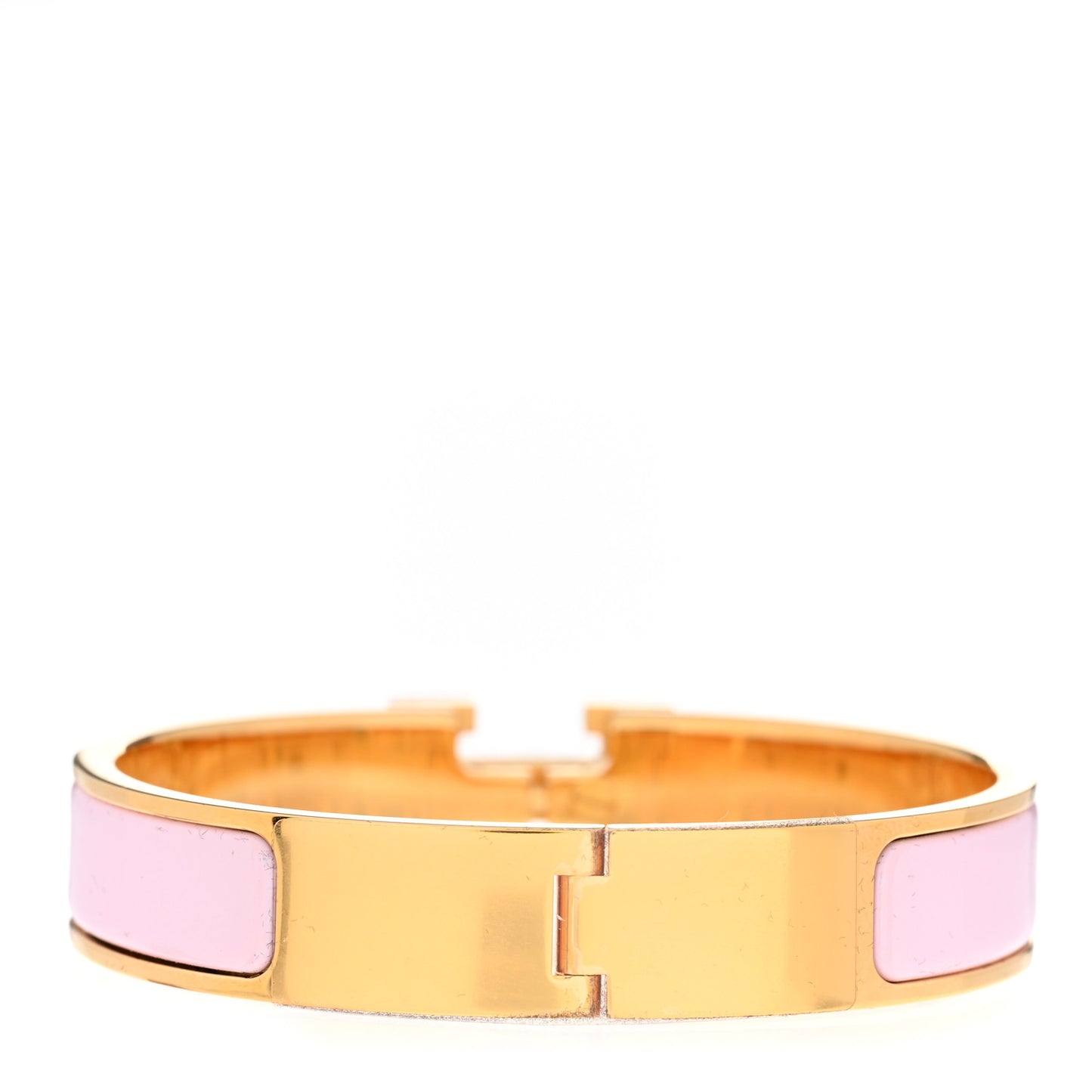 Enamel Narrow Clic Clac H Bracelet PM Rose Dragee