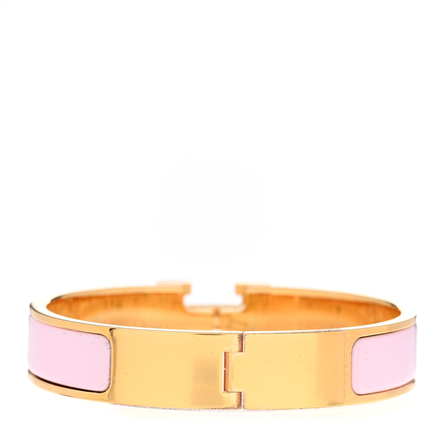 Hermes Enamel Narrow Clic Clac H Bracelet PM Rose Dragee 3 of 4