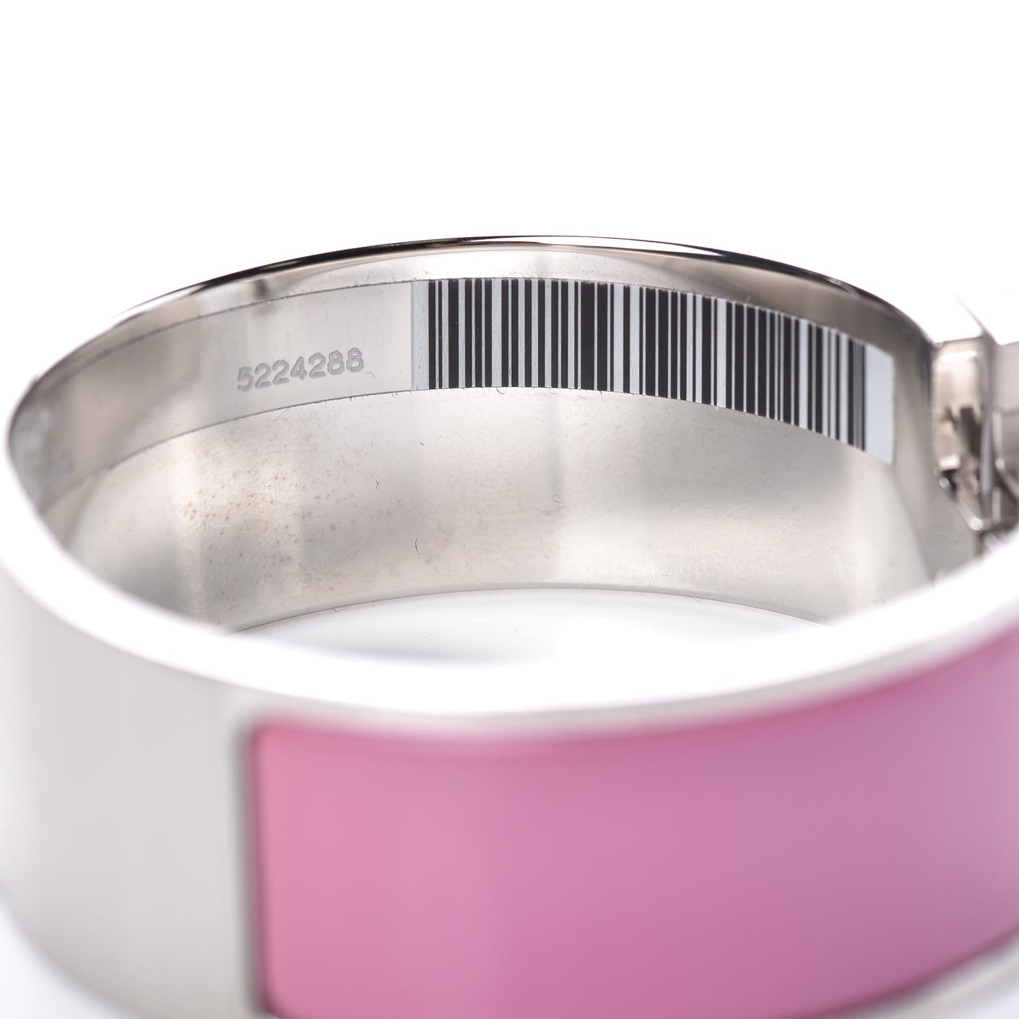 Enamel Wide Clic Clac H Bracelet PM Rose Flamingo
