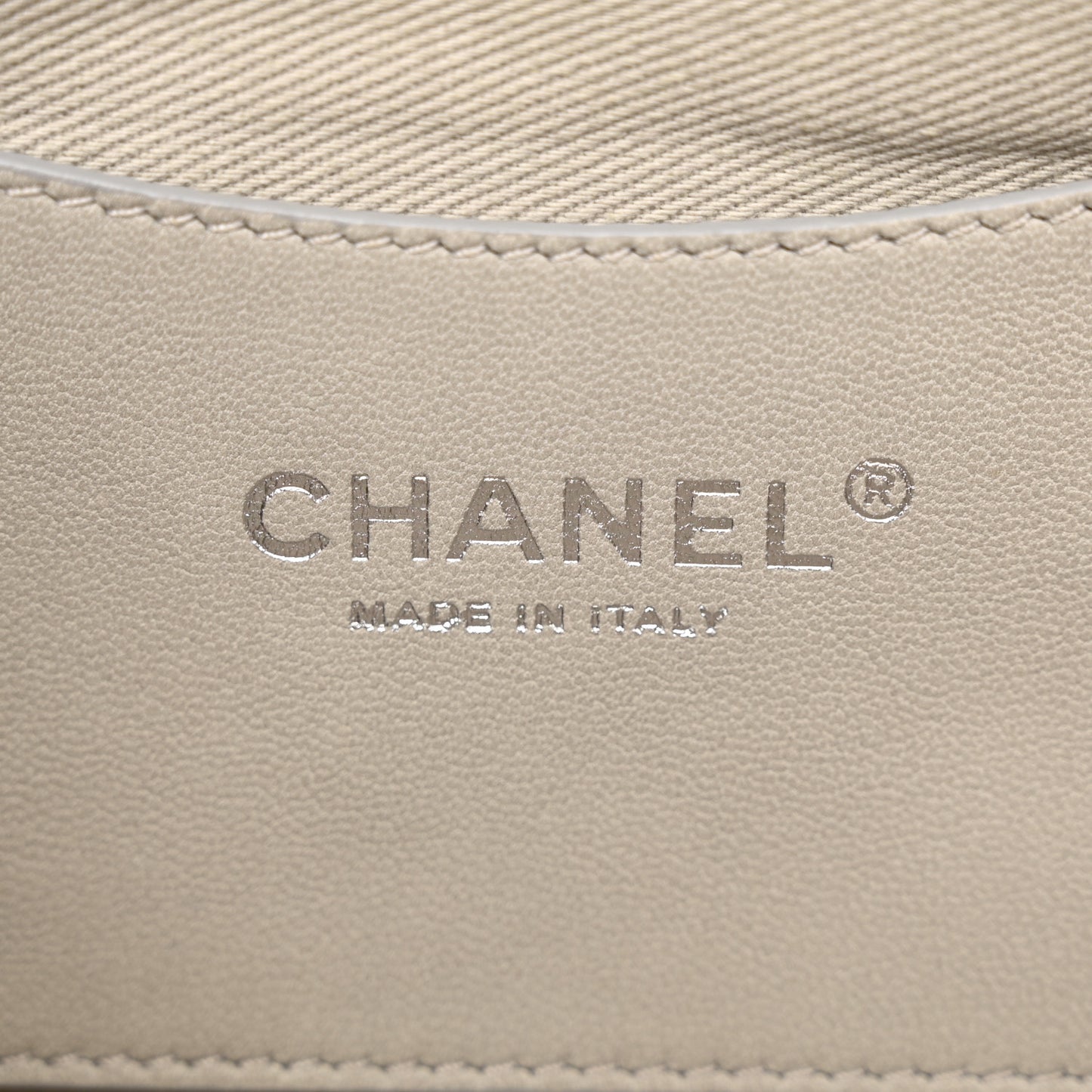 Caviar Quilted Medium Just Mademoiselle Beige