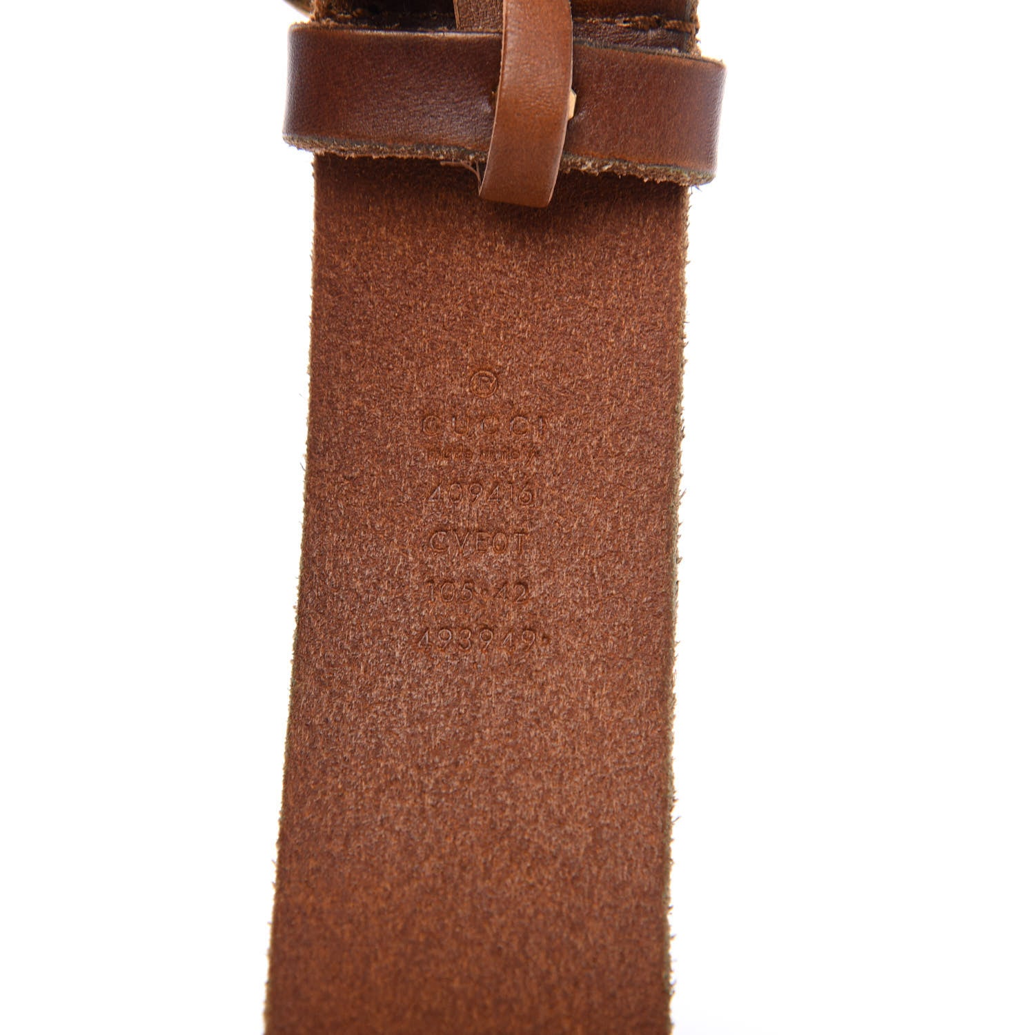 Gucci Faded Calfskin Double G 40mm Belt 105 42 Cuir 5 of 7