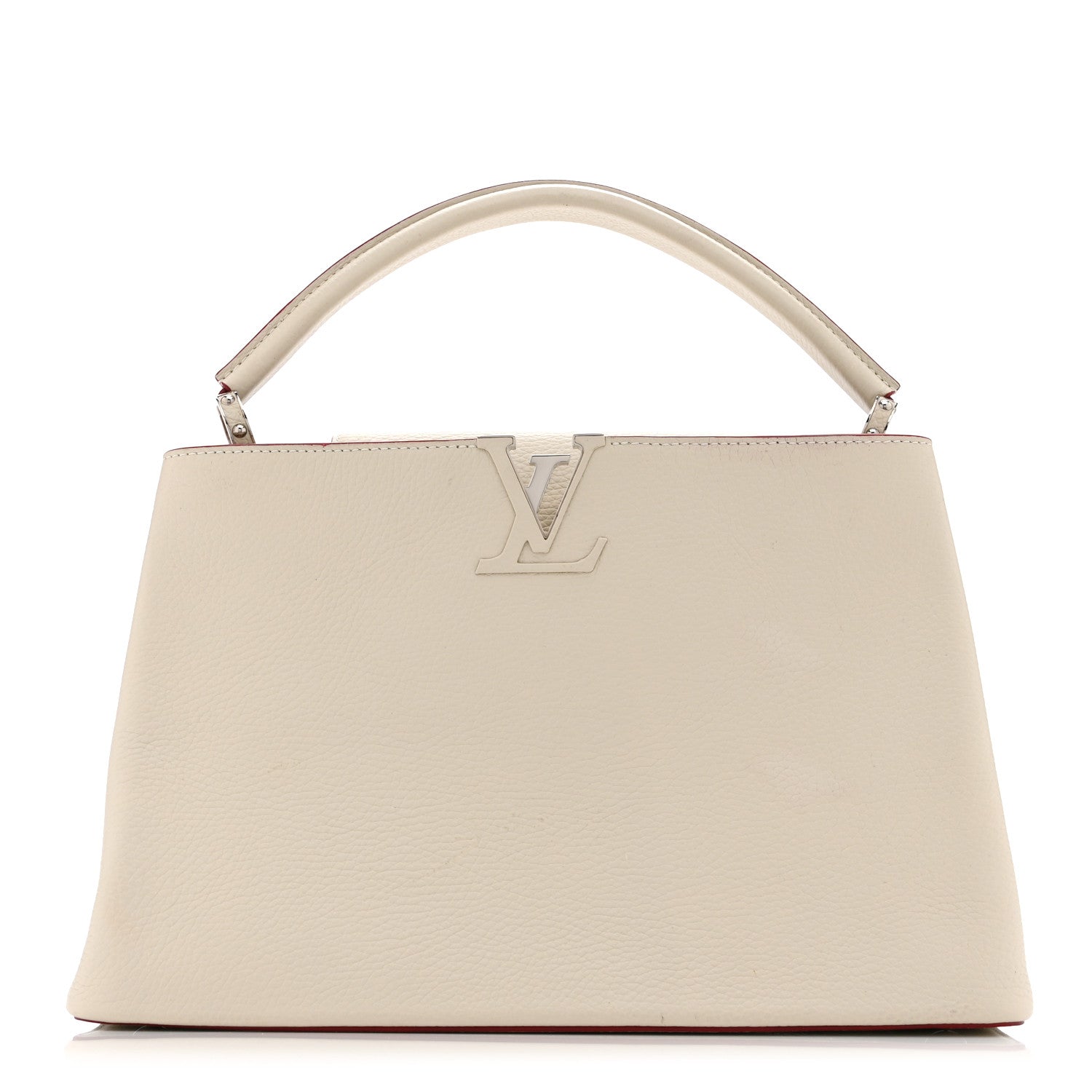 Louis Vuitton Taurillon Capucines MM Blanc Casse 1 of 10