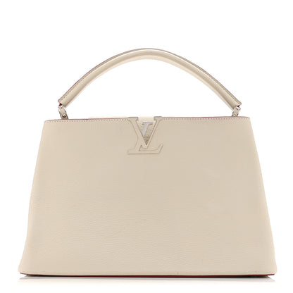 Louis Vuitton Taurillon Capucines MM Blanc Casse 1 of 10