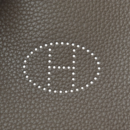 Hermes Taurillon Clemence Mises et Relances H'Dot Change Tray Etoupe Blue Jean 5 of 7