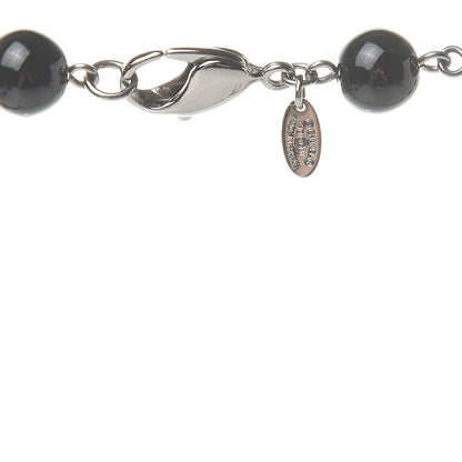 Chanel Ruthenium Bead CC Long Necklace Black 4 of 5