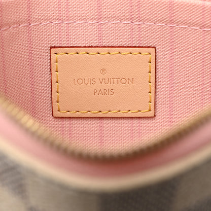 Louis Vuitton Damier Azur Neverfull MM GM Pochette Rose Ballerine 6 of 6