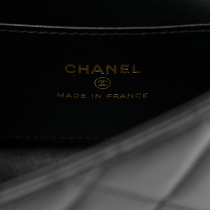 Chanel Lambskin Quilted Tab Mini Flap Black 6 of 11