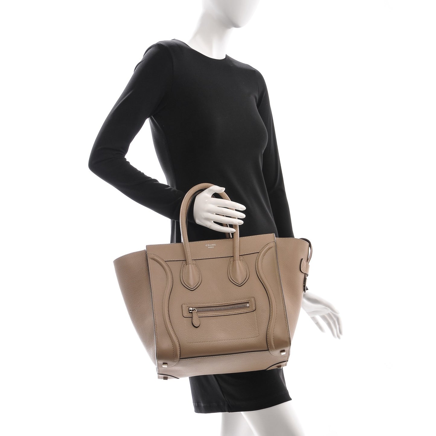 Drummed Calfskin Mini Luggage Dune