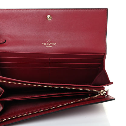 Valentino Garavani Vitello Rockstud Wristlet Travel Wallet Rubino 5 of 9