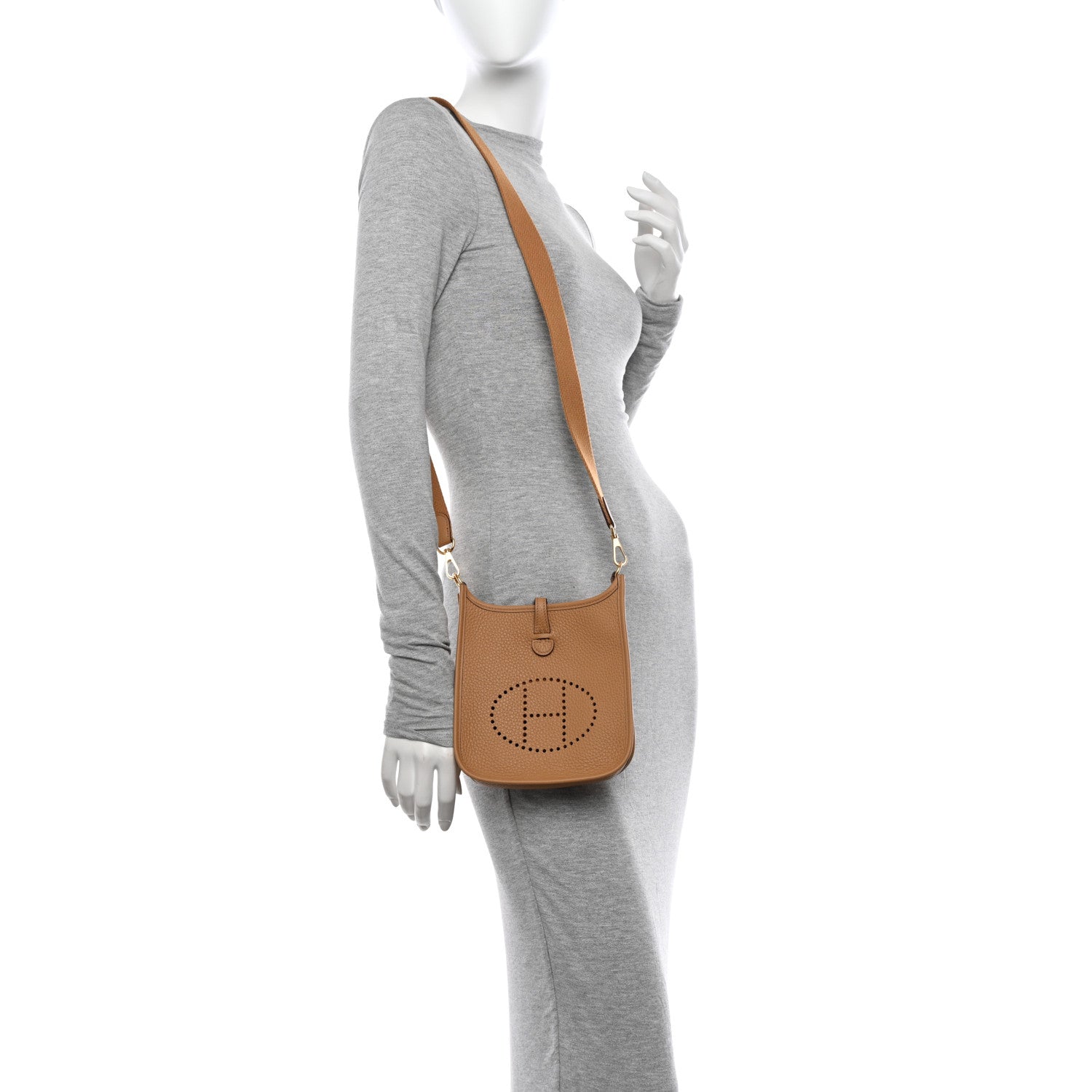 Hermes Taurillon Clemence Evelyne TPM Biscuit 2 of 10