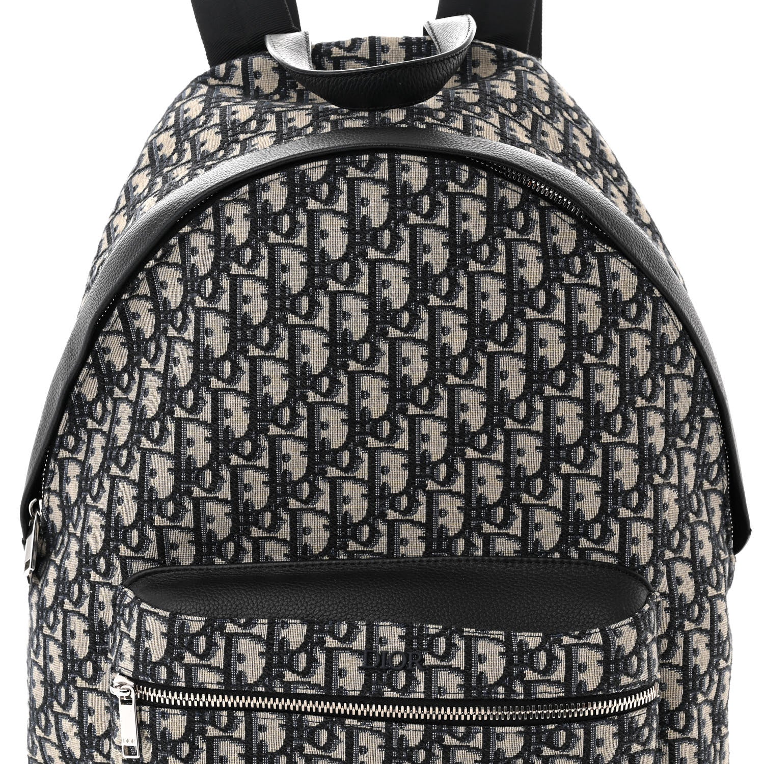 Christian Dior Oblique Calfskin Rider Backpack Beige Black 8 of 10