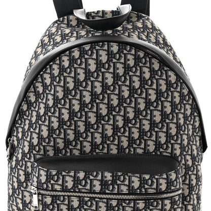 Christian Dior Oblique Calfskin Rider Backpack Beige Black 8 of 10