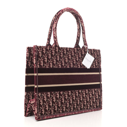 Christian Dior Oblique Velvet Medium Book Tote Burgundy 2 of 4