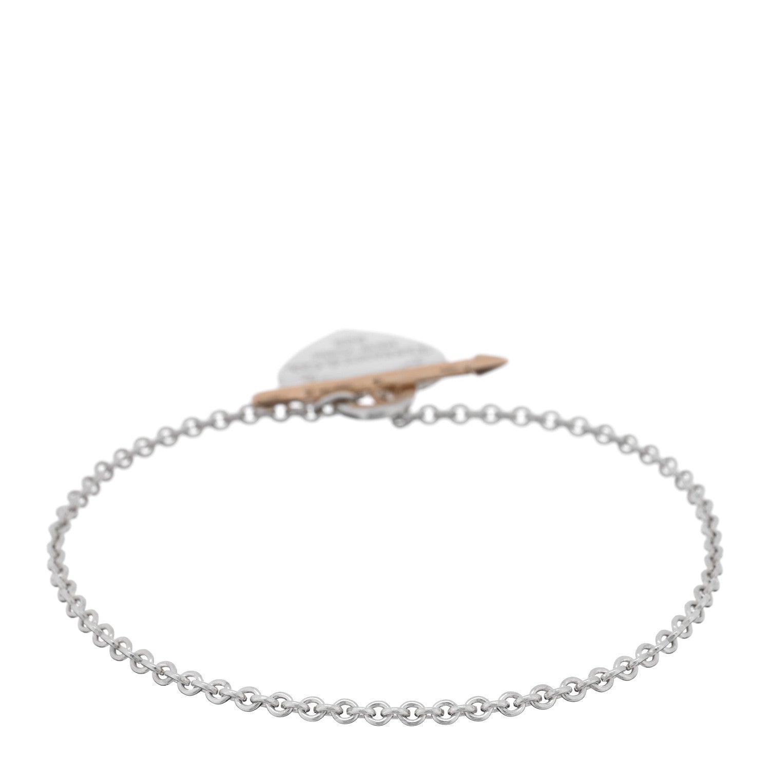 Tiffany Sterling Silver 18K Rose Gold Return to Tiffany Lovestruck Bracelet 2 of 4