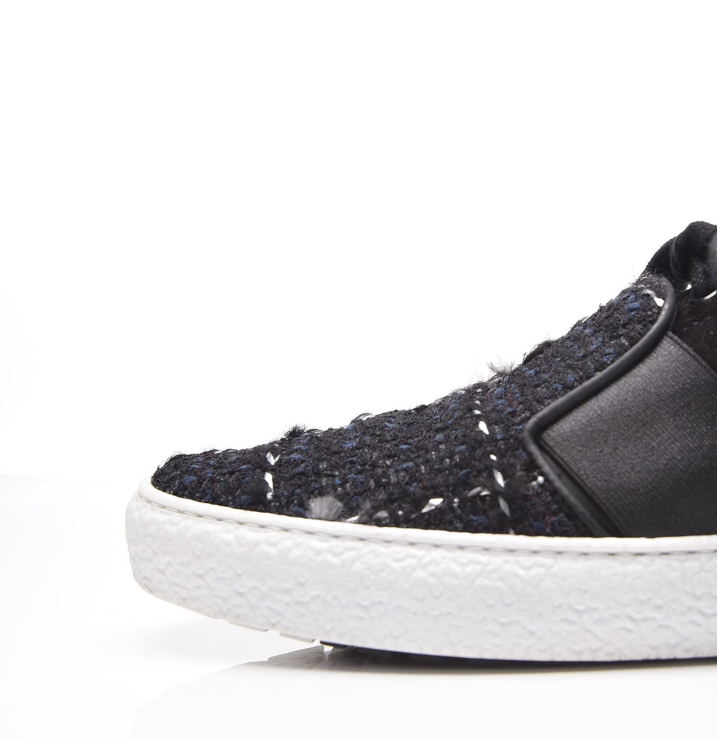 Suede Tweed Sneakers 38 Black