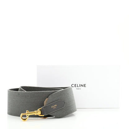 Celine Jacquard Wool Logo Short Strap Grey White 6 of 6
