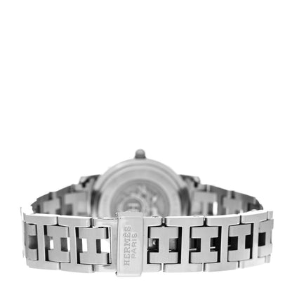 Hermes Stainless Steel 24mm Clipper Quartz Watch White 3 of 5
