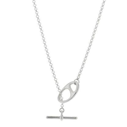 Hermes Sterling Silver Chaine D'Ancre Punk Toggle Necklace 1 of 5