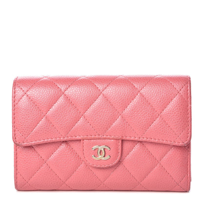 Chanel Caviar Quilted Medium Flap Wallet Pink 1 of 14