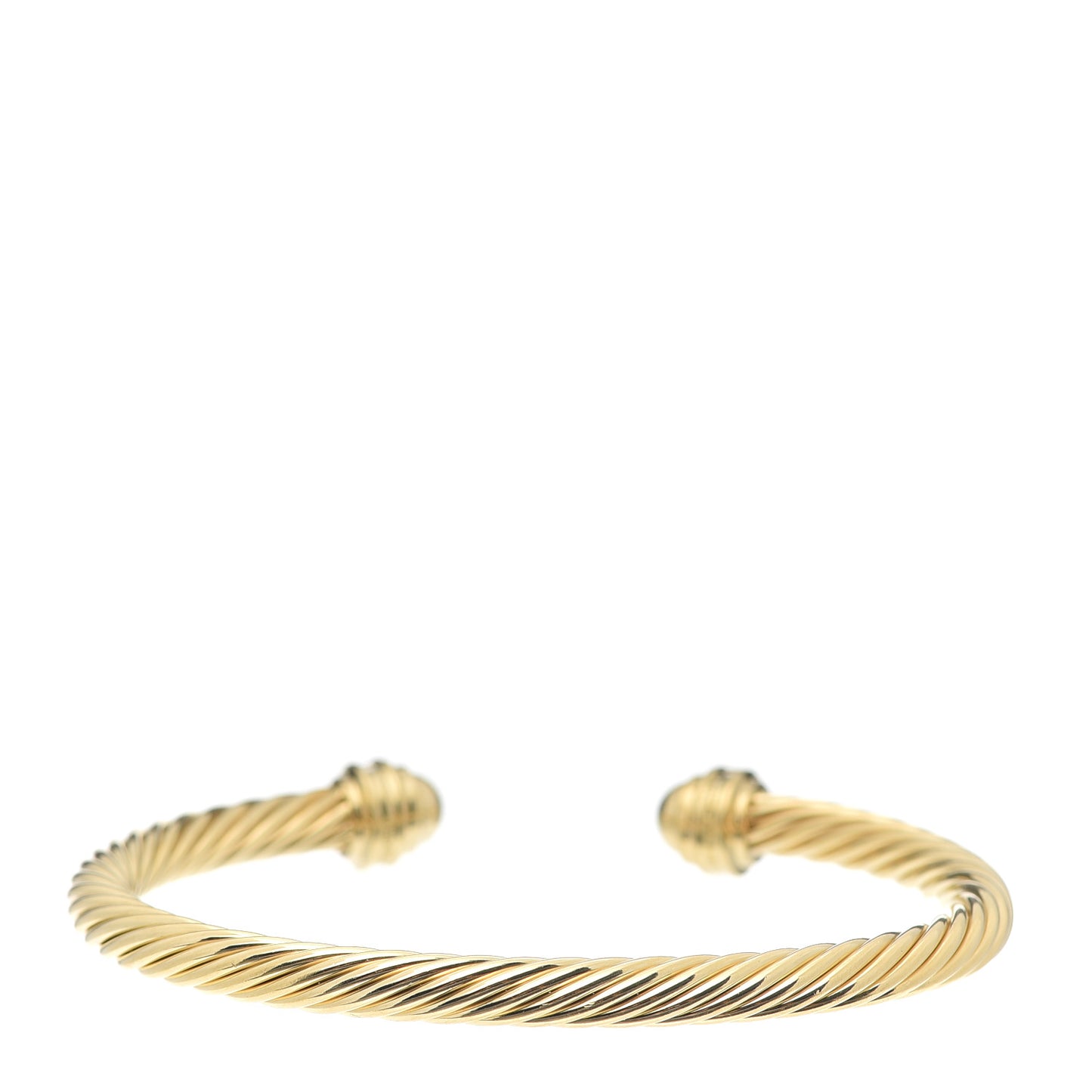 18K Yellow Gold Diamond 5mm Cable Classics Dome Bracelet