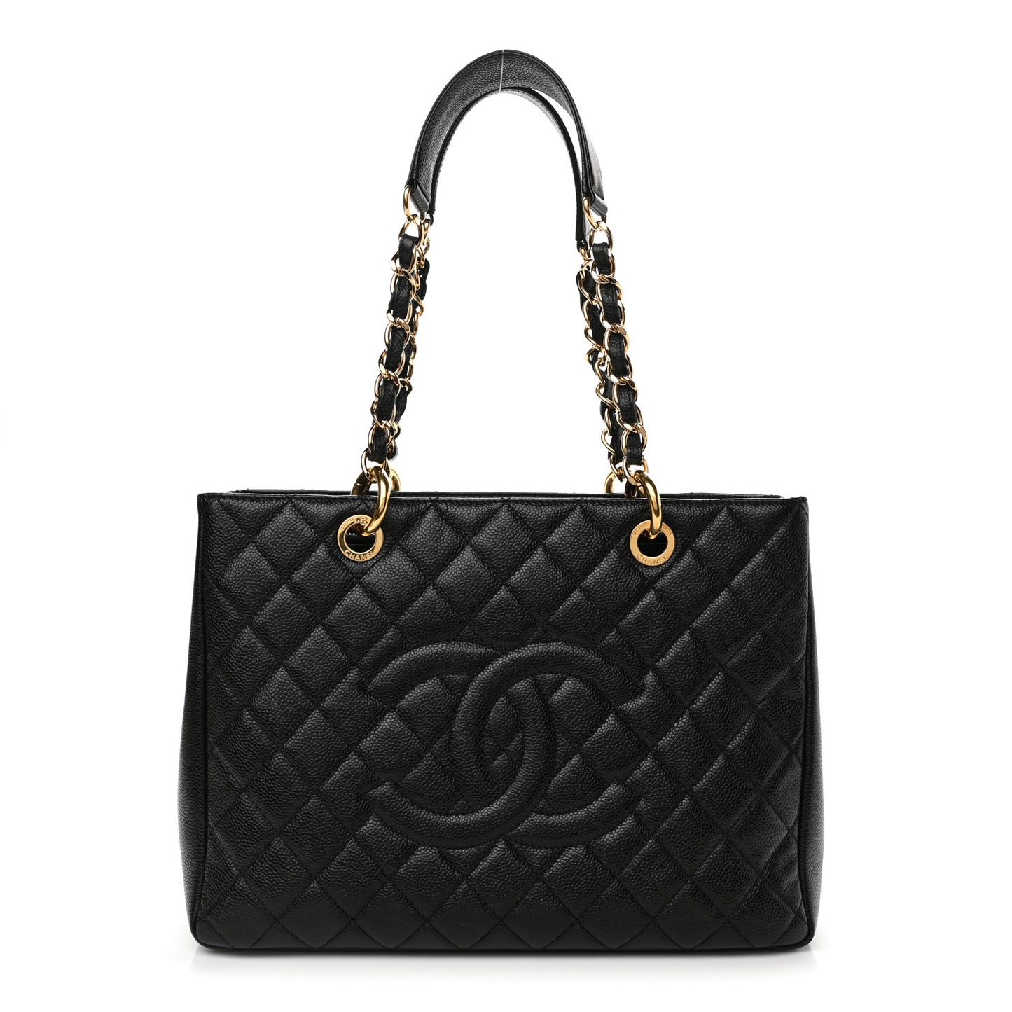 Caviar Quilted Grand Shopping Tote GST Black