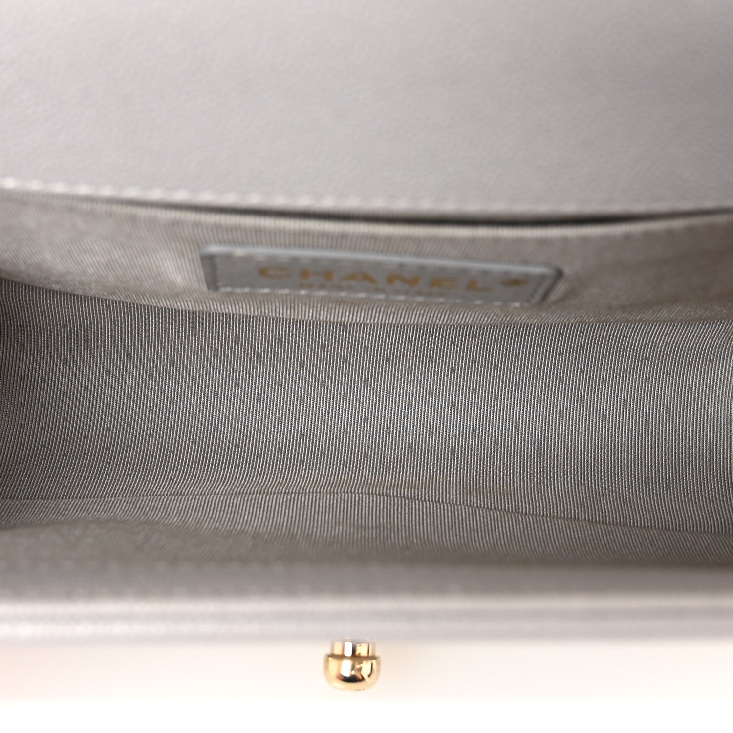 Chanel Caviar Quilted Small Boy Flap Light Grey 5 of 10