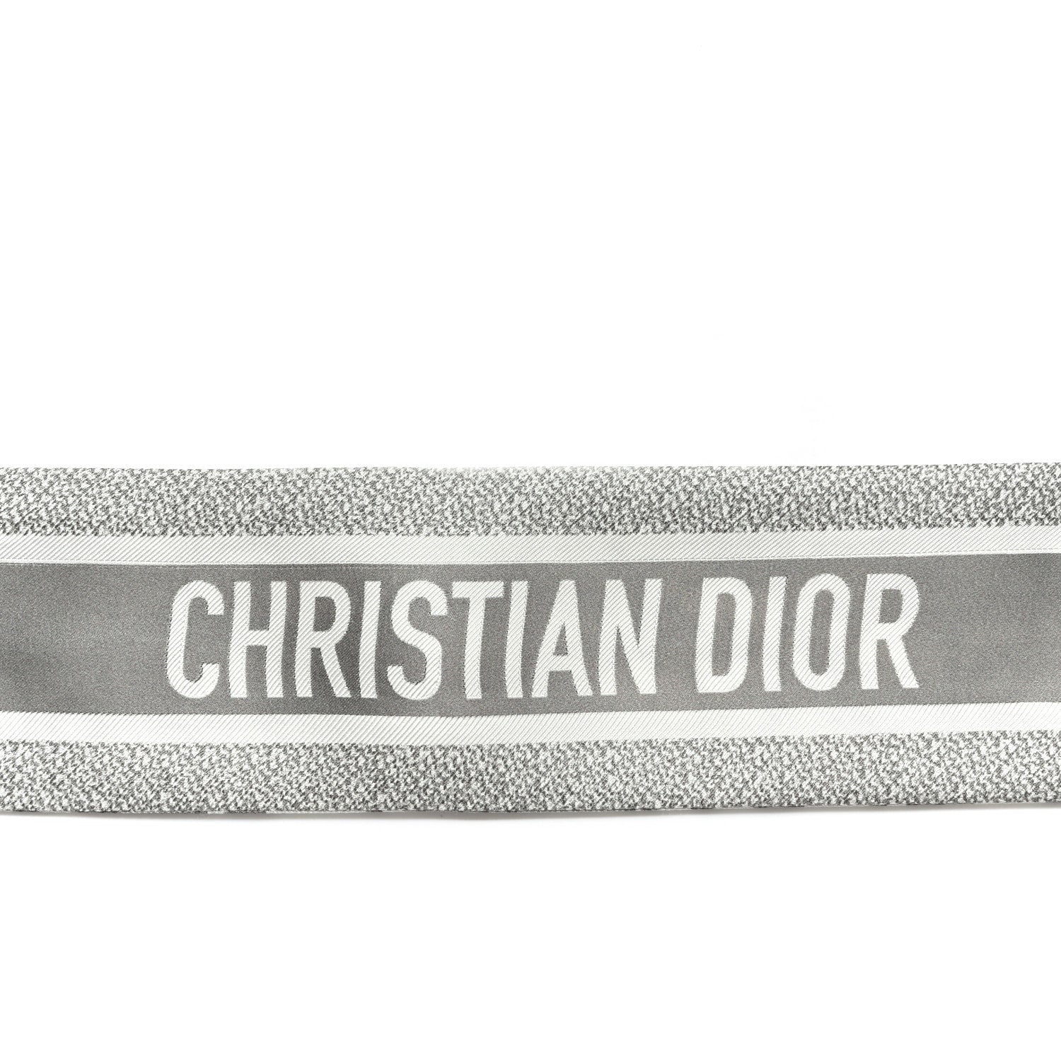 Christian Dior Silk Oblique Mitzah Scarf Grey 3 of 9