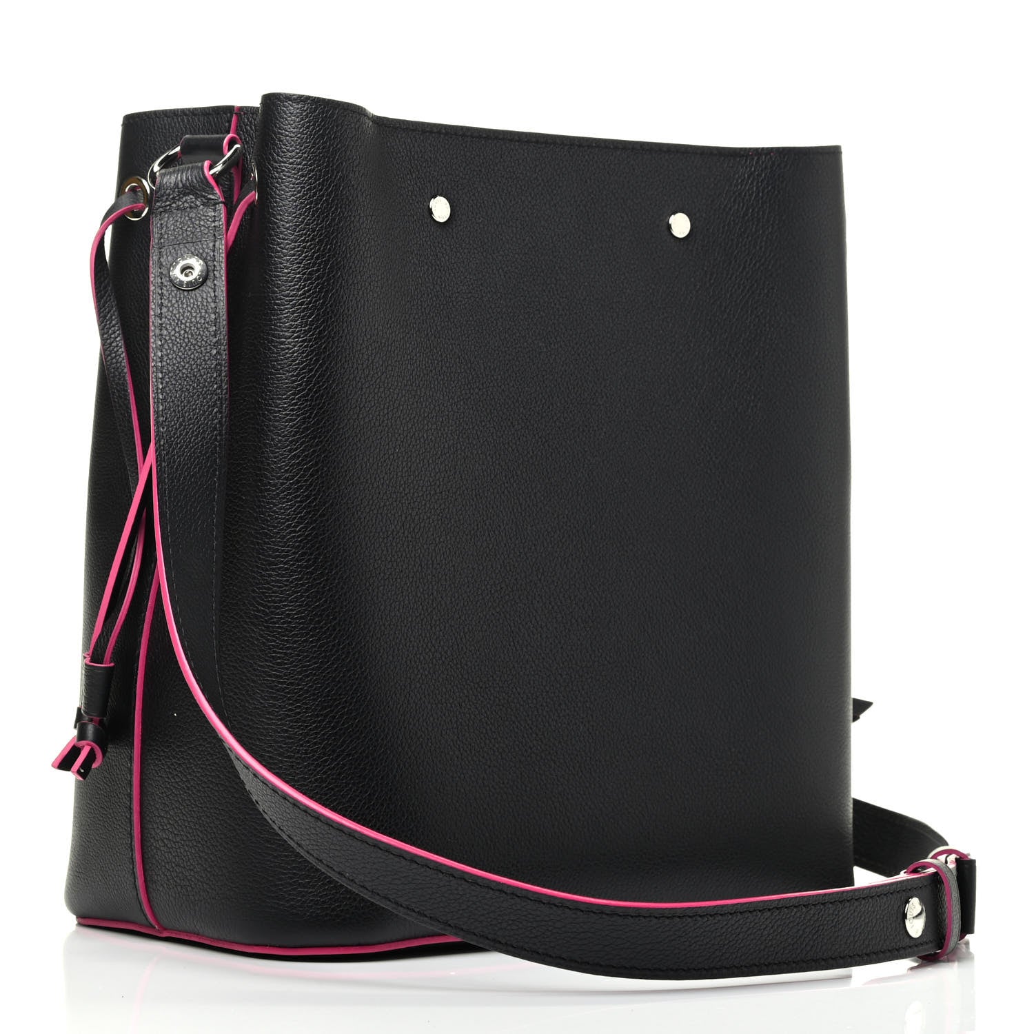 Louis Vuitton Calfskin Lockme Bucket Black 2 of 3