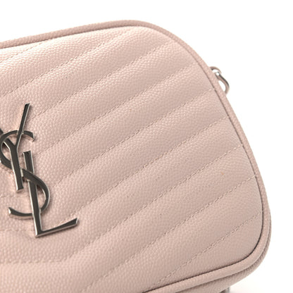 Saint Laurent Grain De Poudre Matelasse Monogram Mini Lou Camera Bag Marble Pink 5 of 6