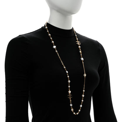 Chanel Pearl CC Star Long Necklace Gold 2 of 6