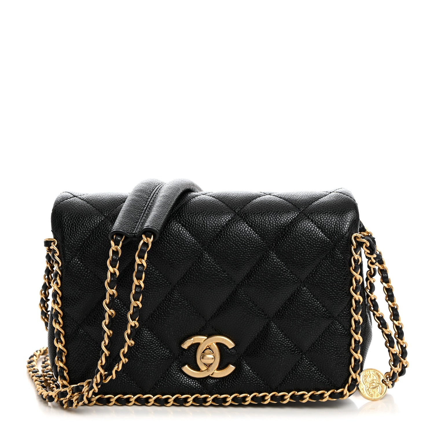 Chanel Caviar Quilted Mini Never Ending Chain Flap Black 1 of 10