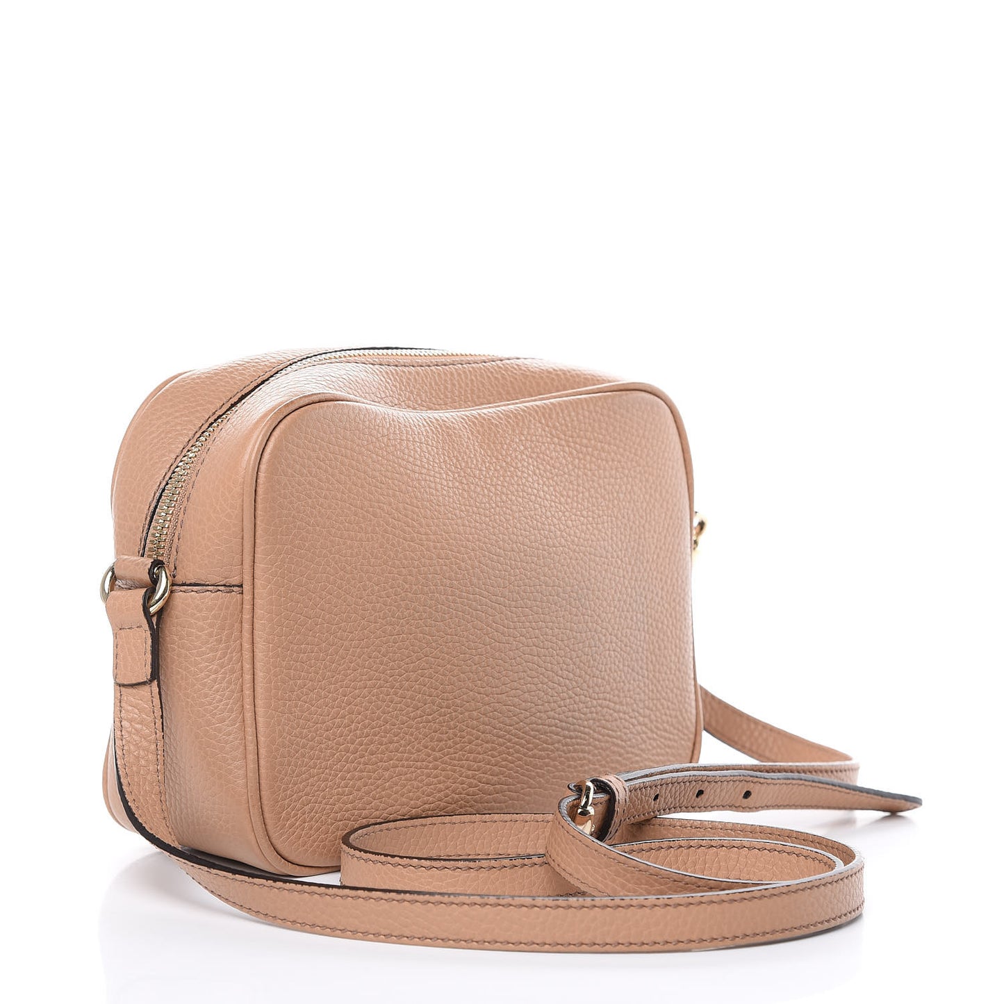 Pebbled Calfskin Small Soho Disco Bag Rose Beige