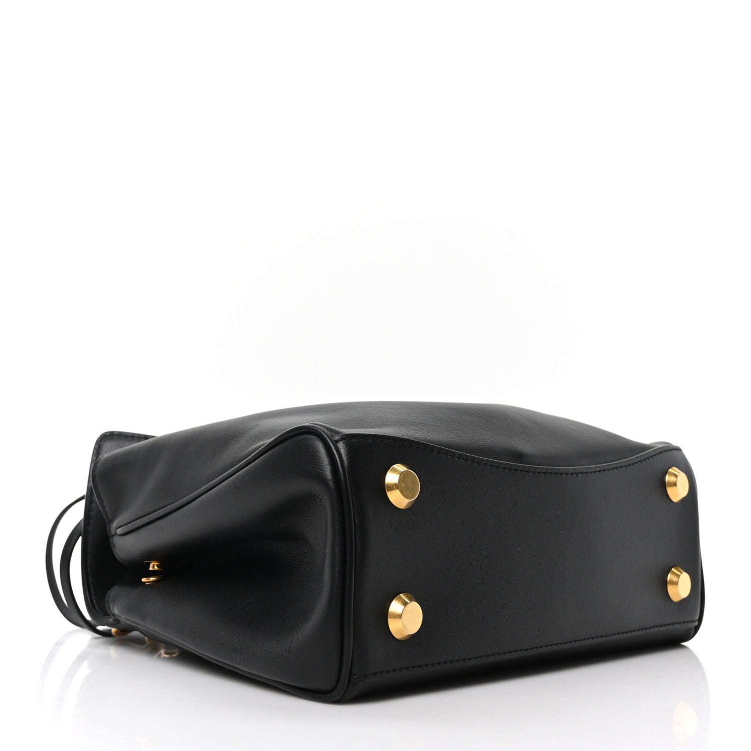 Balenciaga Natural Smooth Calfskin Mini Rodeo Top Handle Handbag Black 4 of 9