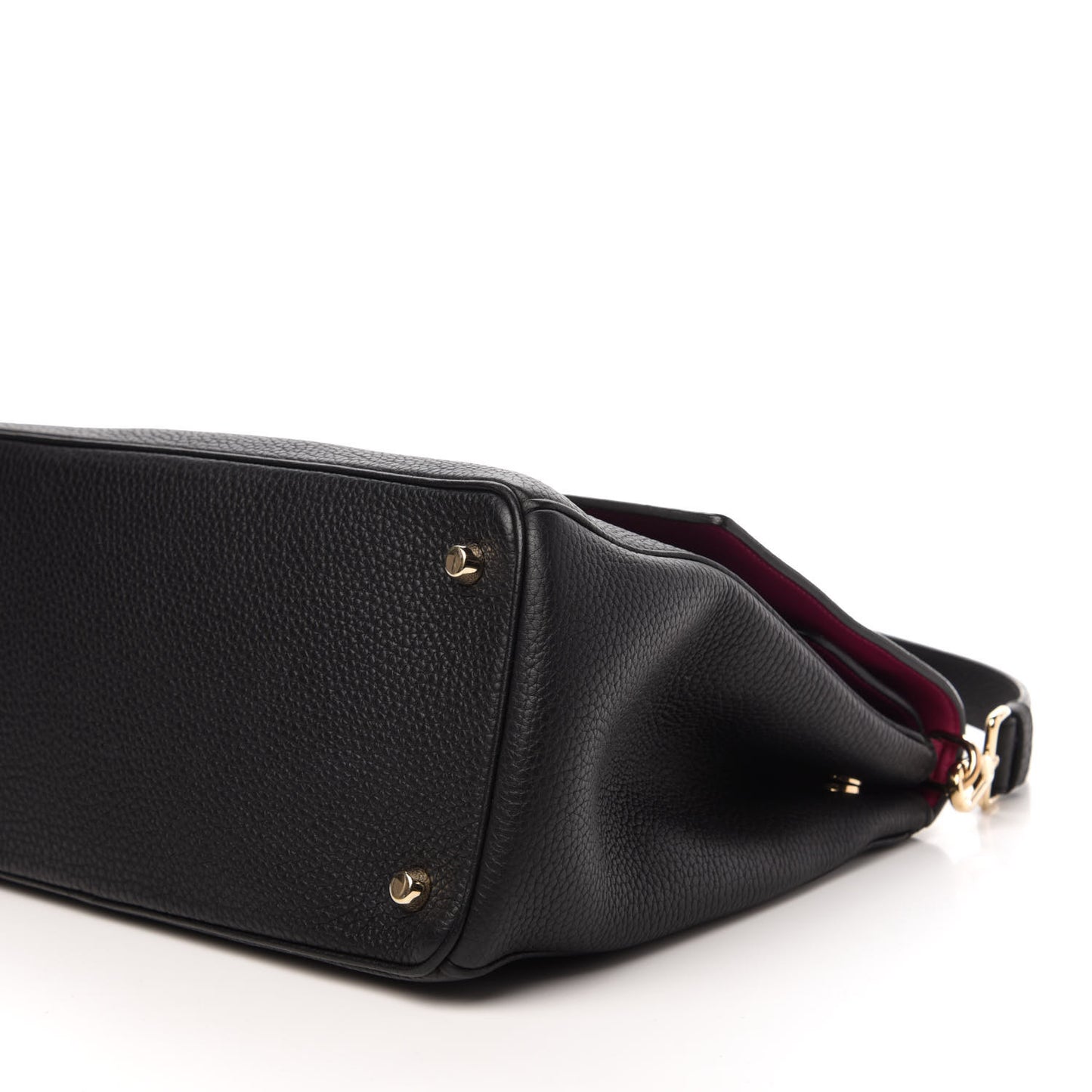 Bullcalf Medium Be Dior Flap Black Fraise